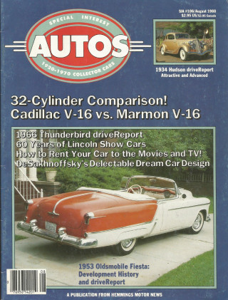SPECIAL-INTEREST AUTOS 1988 AUG #106 - V-16 vs. V-16,'34 HUDSON DELUXE 8